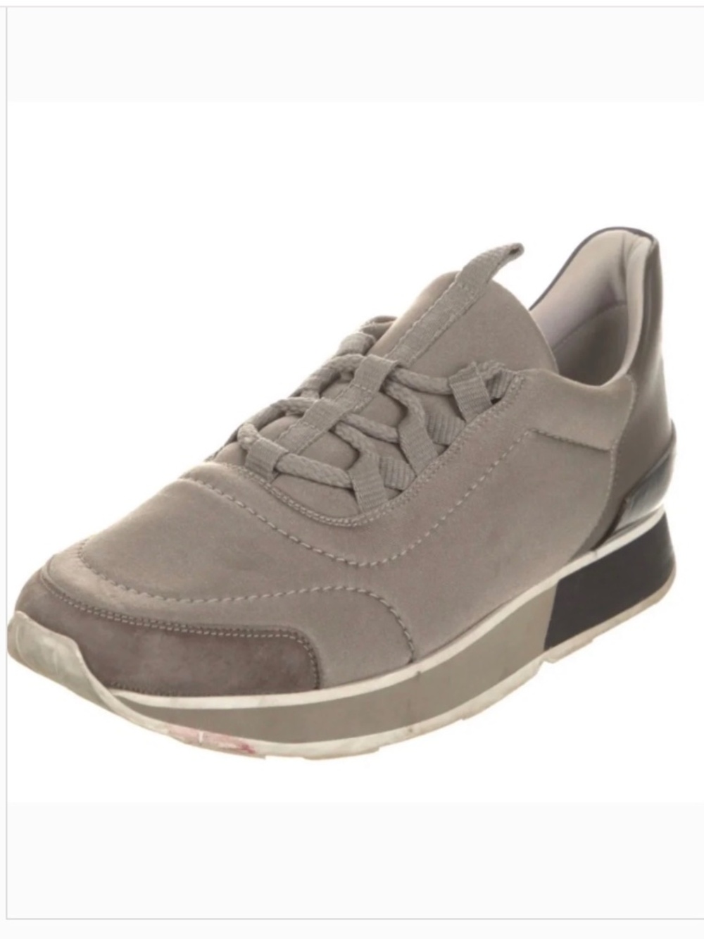 Hermes Multicolor Neoprene and Leather Miles Lace Up Sneakers Size 38